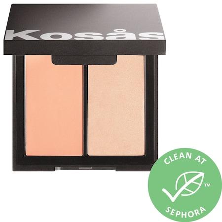 Kosas Color & Light: Creme Cream Blush & Highlighter Duo Velvet Melon .32 Oz / 9 Ml/g