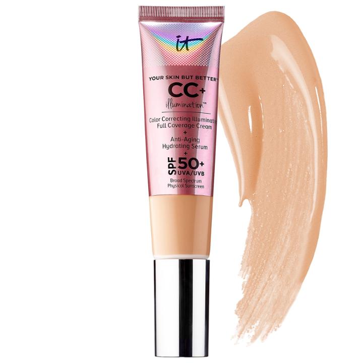 It Cosmetics Cc+ Cream Illumination With Spf 50+ Light Medium 1.08 Oz/ 32 Ml