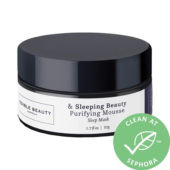 Edible Beauty & Sleeping Beauty Purifying Mousse - Pink Clay Sleep Mask 1.7 Oz/ 50g