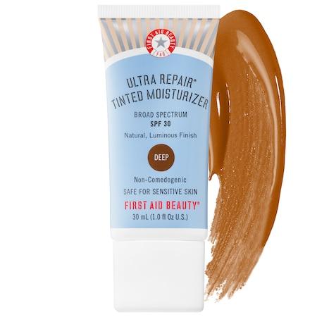 First Aid Beauty Ultra Repair(r) Tinted Moisturizer Broad Spectrum Spf 30 Deep - For Deepest Brown Skin With Neutral Undertones 1 Oz/ 30 Ml