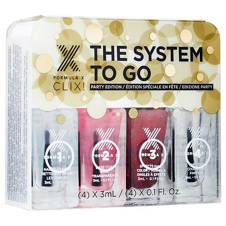 Formula X The System To Go Clix! - Party Edition - Nail Polish Atom + Eve - 4 X 0.1 Oz