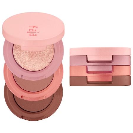 Kaja Beauty Bento Bouncy Shimmer Eyeshadow Trio Chocolate Dahlia