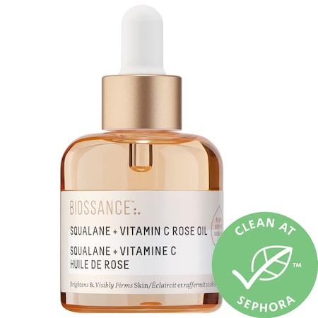 Biossance Limited Edition Squalane + Vitamin C Rose Oil Limited Edition Rose 1.01 Oz/ 30 Ml