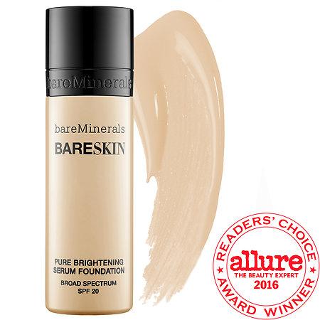 Bareminerals Bareskin(r) Pure Brightening Serum Foundation Broad Spectrum Spf 20 Bare Cream 05 1 Oz
