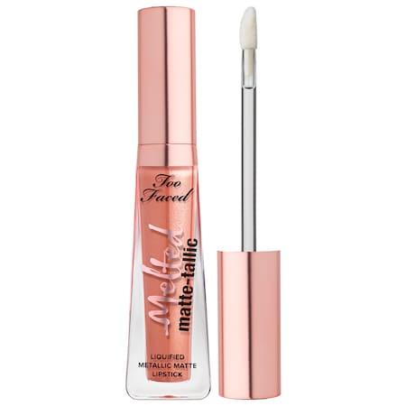 Too Faced Melted Matte-tallic Liquified Metallic Matte Lipstick Pillow Talk .23 Oz
