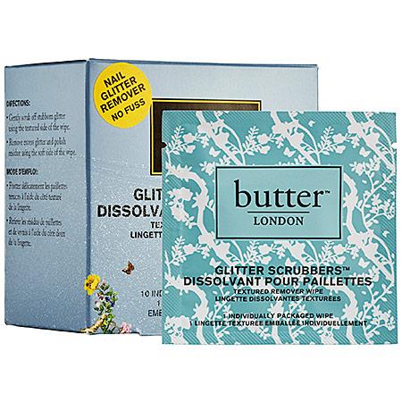 Butter London Glitter Scrubbers(tm) Textured Remover Wipes 10 Wipes