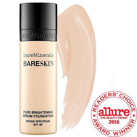 Bareminerals Bareskin(r) Pure Brightening Serum Foundation Broad Spectrum Spf 20 Bare Shell 02 1 Oz