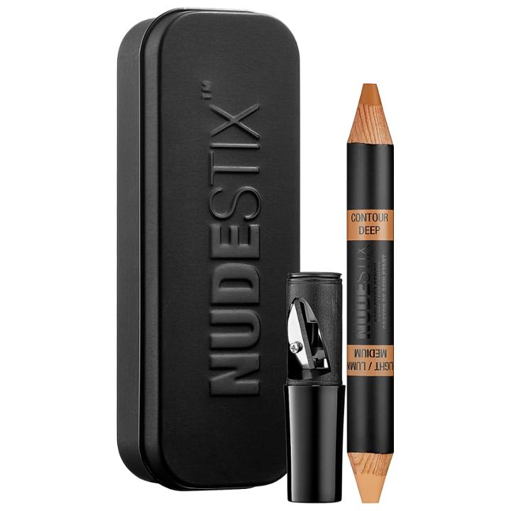 Nudestix Sculpting Pencil Highlight: Medium / Contour: Deep 3 0.096 Oz/ 2.7 G