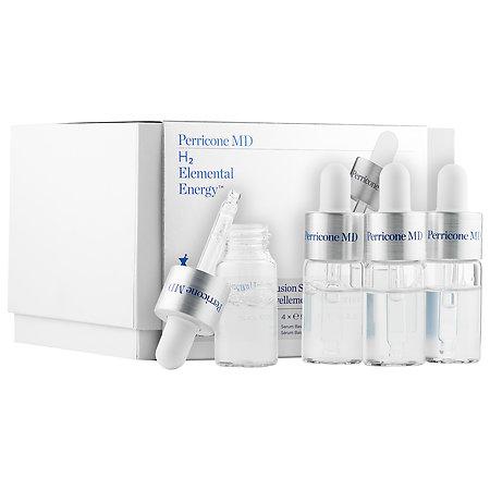 Perricone Md H2 Elemental Energy Advanced Renewal Infusion Serum 4 X 0.009 Oz/ 0.27 G Infusion Concentrate Powder; 4 X 0.3 Oz/ 9 Ml Serum Base Liquid