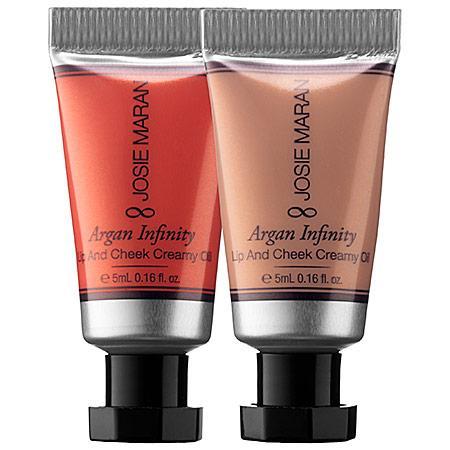 Josie Maran Argan Infinity Lip And Cheek Creamy Oil Duo Timeless Coral & Everlasting Honey