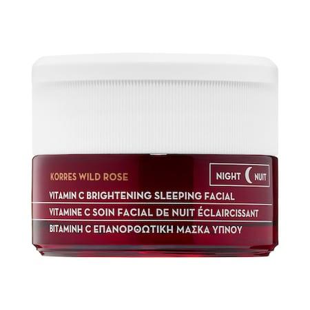 Korres Wild Rose + Vitamin C Advanced Brightening Sleeping Facial 1.35 Oz/ 40 Ml