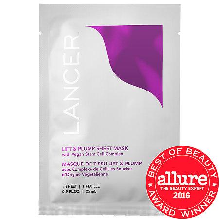 Lancer Lift & Plump Sheet Mask With Vegan Stem Cell Complex 1 X 0.9 Oz Sheet
