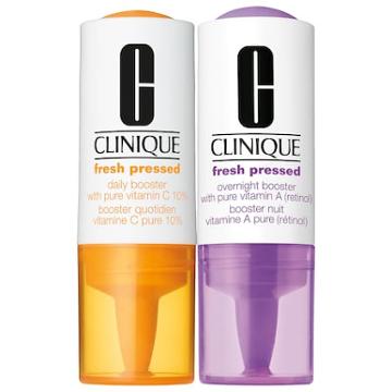 Clinique Fresh Pressed Clinical(tm) Daily + Overnight Boosters With Pure Vitamin C 10% + A (retinol) 1+1 System: 1x 8.5ml Vitamin C & 1x 7ml Vitamin A