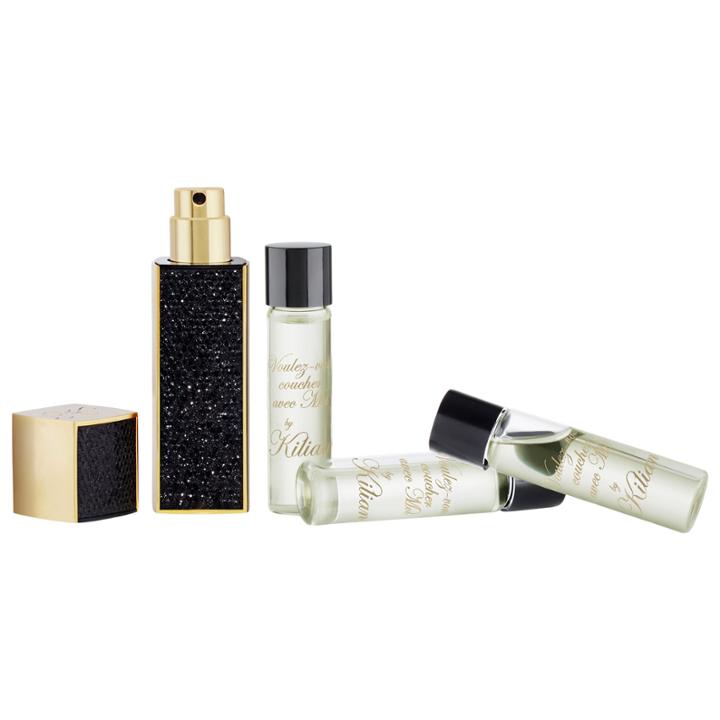 Kilian Voulez-vous Coucher Avec Moi Travel Spray Set 4 X 0.25 Oz/ 7.5 Ml Eau De Parfum Refillable Travel Sprays
