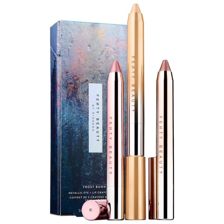 Fenty Beauty By Rihanna Frost Bunny, Frost Hunny, Frost Money Frosted Metal Lipstick 3-pc Set Frost Bunny 3 X 0.05 Oz/ 1.4 G