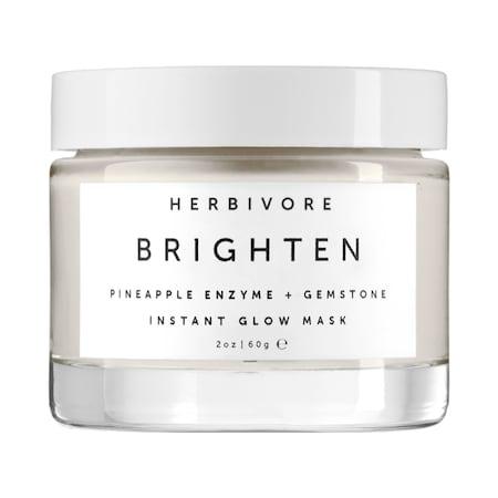 Herbivore Brighten Pineapple Enzyme + Gemstone Instant Glow Mask 2 Oz/ 60 Ml