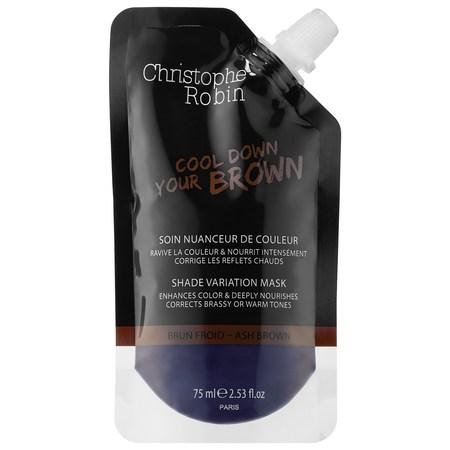 Christophe Robin Shade Variation Care Nutritive Mask With Temporary Coloring - Ash Brown 2.53 Oz/ 75 Ml