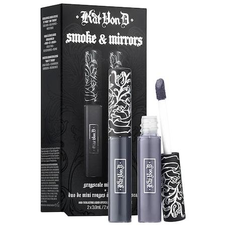 Kat Von D Kitten Mini Smoke & Mirrors Grayscale Mini Lip Everlasting Liquid Lip Duo 2 X 0.1 Oz/ 3 Ml