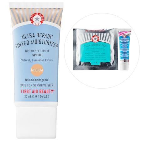First Aid Beauty Ultra Repair Tinted Moisturizer Spf 30 Customizable Kit Medium - For Medium Skin With Cool, Neutral To Peach Undertones