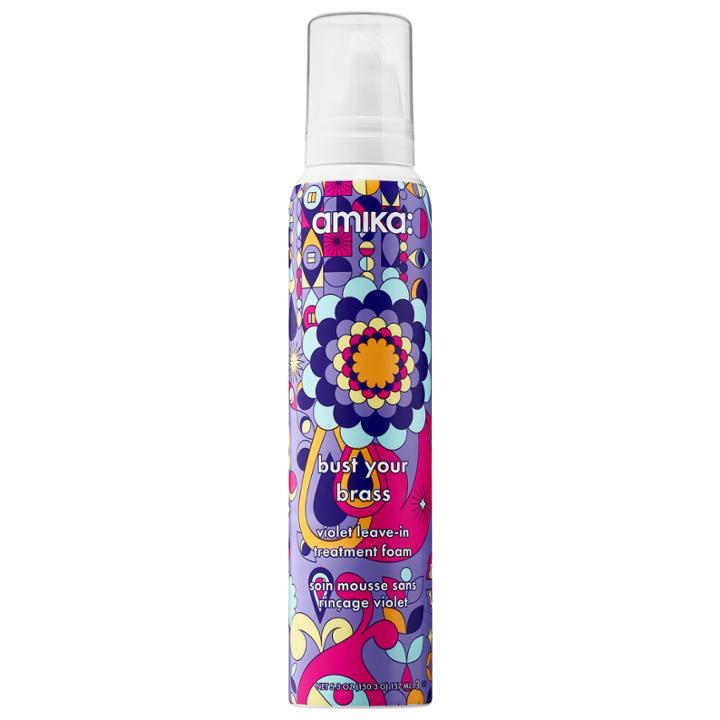 Amika Bust Your Brass Violet Leave-in Treatment 5.3 Oz/ 388 Ml
