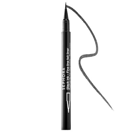 Sephora Collection Fine Line Felt Tip Eyeliner Black 0.017 Fl Oz/0.5ml