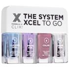 Formula X The System Xcel(tm) To Go Clix! - Travel-sized Gel-like Nail Polish Set Impeccable (cocoa Bisque) 4 X 0.1 Oz