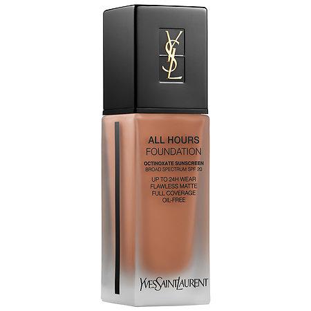 Yves Saint Laurent All Hours Full Coverage Matte Foundation B80 Chocolate .84 Oz/ 25 Ml