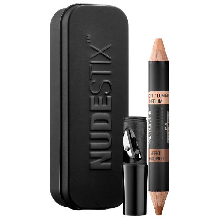 Nudestix Sculpting Pencil Highlight: Medium / Contour: Deep 4 0.131 Oz/ 3.71 G