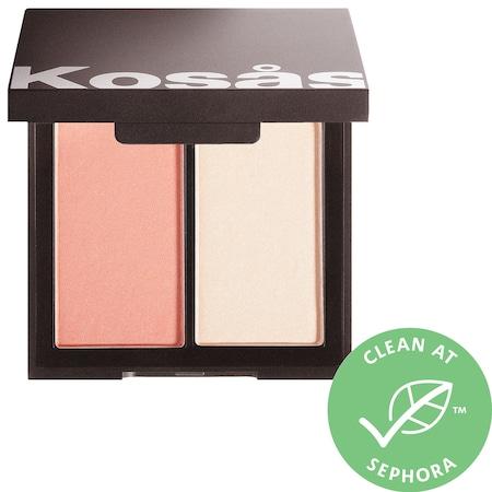 Kosas Color & Light: Pressed Powder Blush & Highlighter Duo Contrachroma .32 Oz / 9 Ml/g