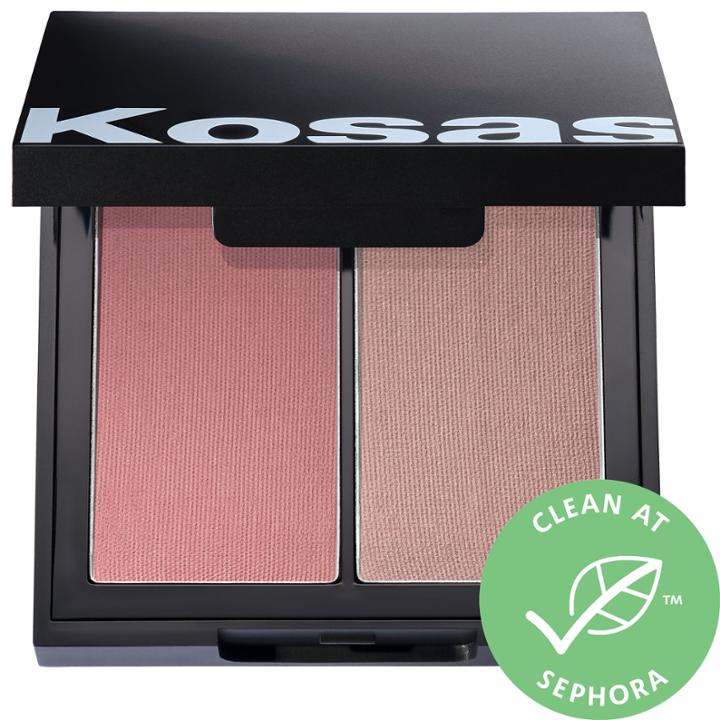 Kosas Color & Light: Pressed Powder Blush & Highlighter Duo Longitude Zero 0.32 Oz/ 9 G