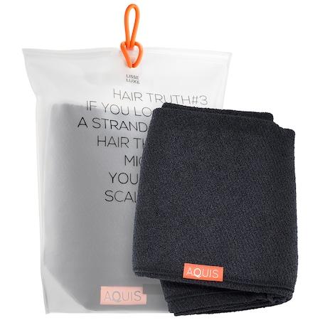 Aquis Lisse Luxe Long Hair Towel Stormy Sky 19 X 52 In / 50 X 132 Cm