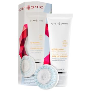 Clarisonic Skincare Brush Head + Cleanser Holiday Gift Set For Sensitive Skin