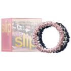 Slip Small Slipsilk Scrunchies Black/white Leopard, Pink, Navy - 3 Pack