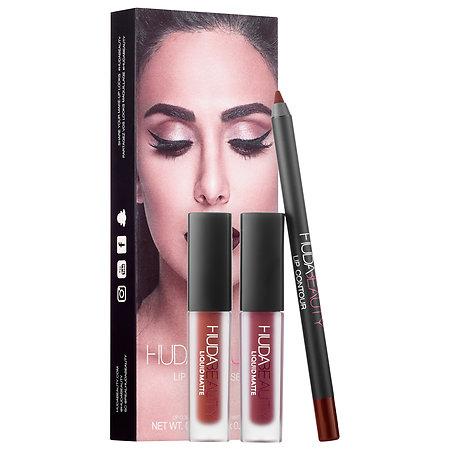 Huda Beauty Lip Contour Set Vixen & Famous