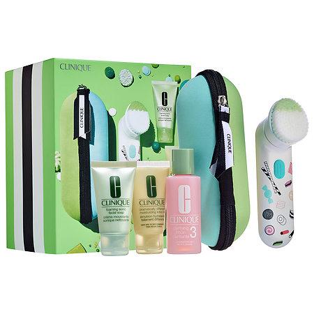 Clinique Sweet Sonic Cleansing Brush Set For Oilier Skins