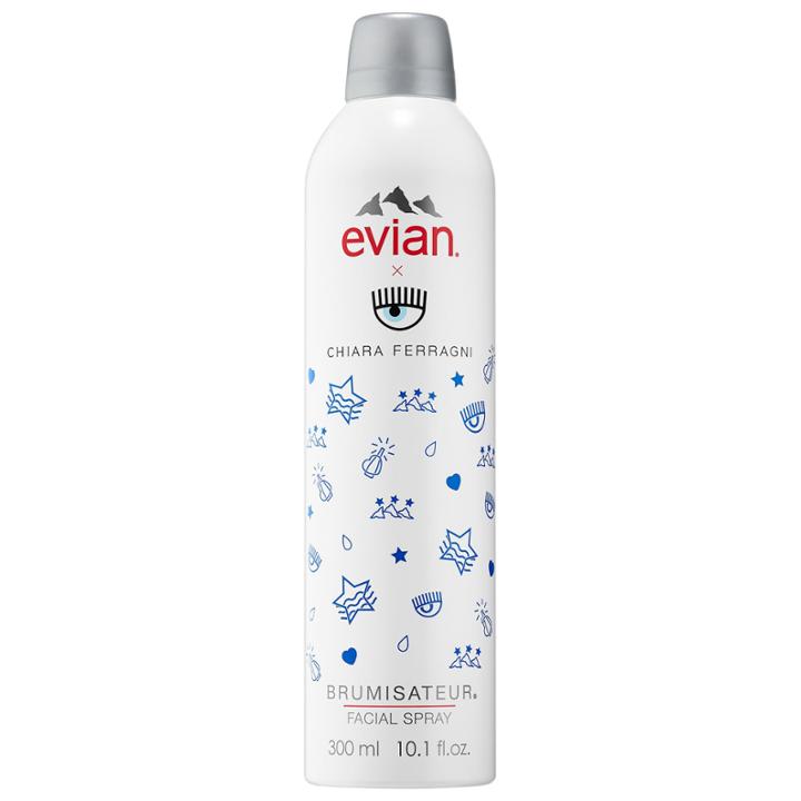 Evian Evian X Chiara Ferragni Limited Edition Brumisateur Natural Mineral Water Facial Spray 10.1 Oz/ 300 Ml