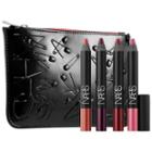 Nars Manic Velvet Matte Lip Pencil Set Spike, Chaos, Bondage, Vicious 4 X 0.08 Oz/ 2.4 G