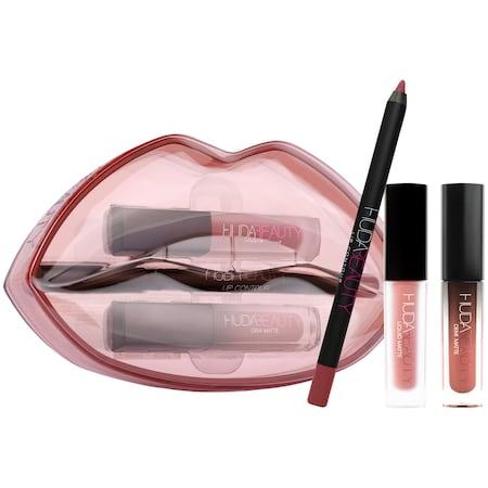 Huda Beauty Demi Matte & Cream Lip Set Mogul & Bombshell