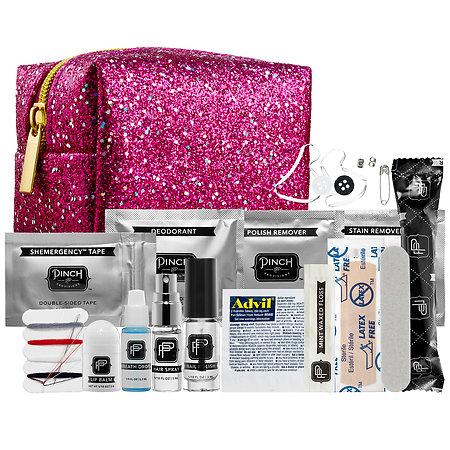 Pinch Provisions Minimergency Kit For Her - Pink Glitter 3.5 X 2 X 2