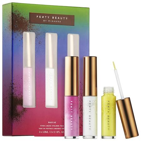 Fenty Beauty By Rihanna Vivid Liquid Eyeliner Trio Baecae 3 X 0.13 Oz/ 3.8 Ml