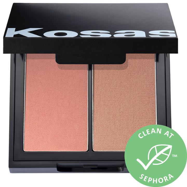 Kosas Color & Light: Pressed Powder Blush & Highlighter Duo Papaya 1972 0.32 Oz/ 9 G