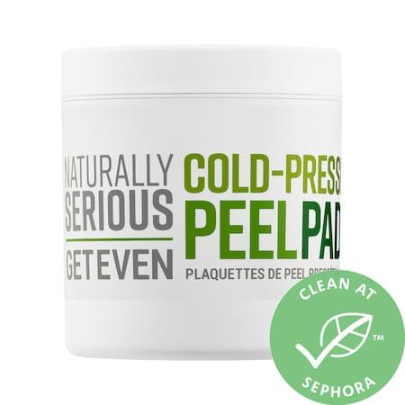 Naturally Serious Get Even Cold-pressed Peel Pads 60 Pads