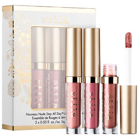 Stila Nouveau Nude Stay All Day(r) Liquid Lipstick Set Carmello, Patina, Illuminaire Shimmer