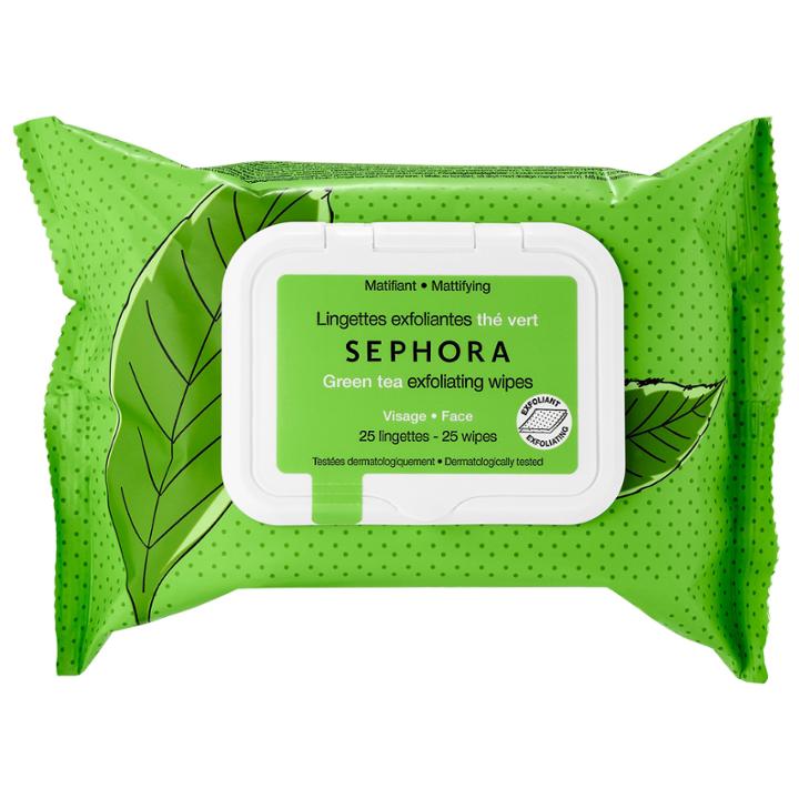 Sephora Collection Cleansing & Exfoliating Wipes Green Tea 25 Wipes