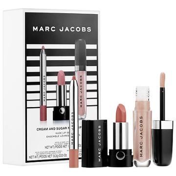 Marc Jacobs Beauty Cream And Sugar Nude Lip Trio Set (p)outliner Lip Pencil/ Le Marc Lip Creme/ Enamored Hi-shine Gloss
