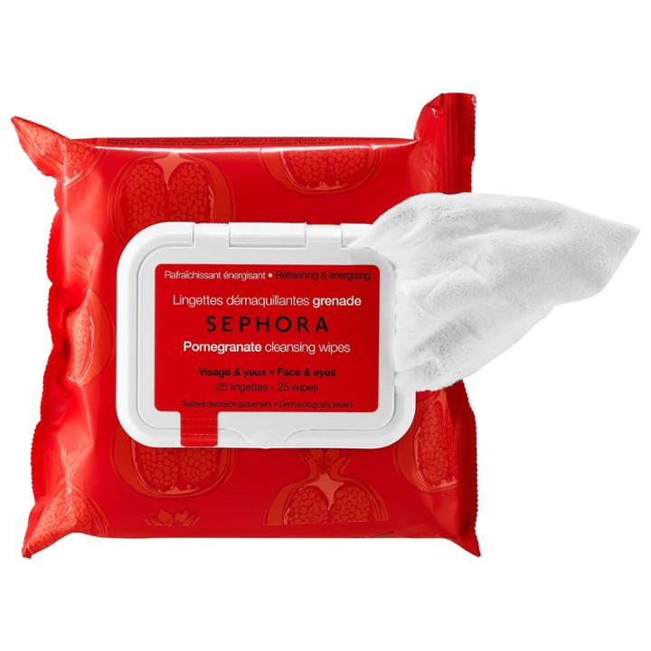Sephora Collection Cleansing & Exfoliating Wipes Pomegranate 25 Wipes