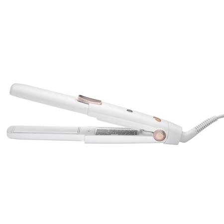 T3 Singlepass Compact Travel Styling Flat Iron With Cap (white & Rose Gold)