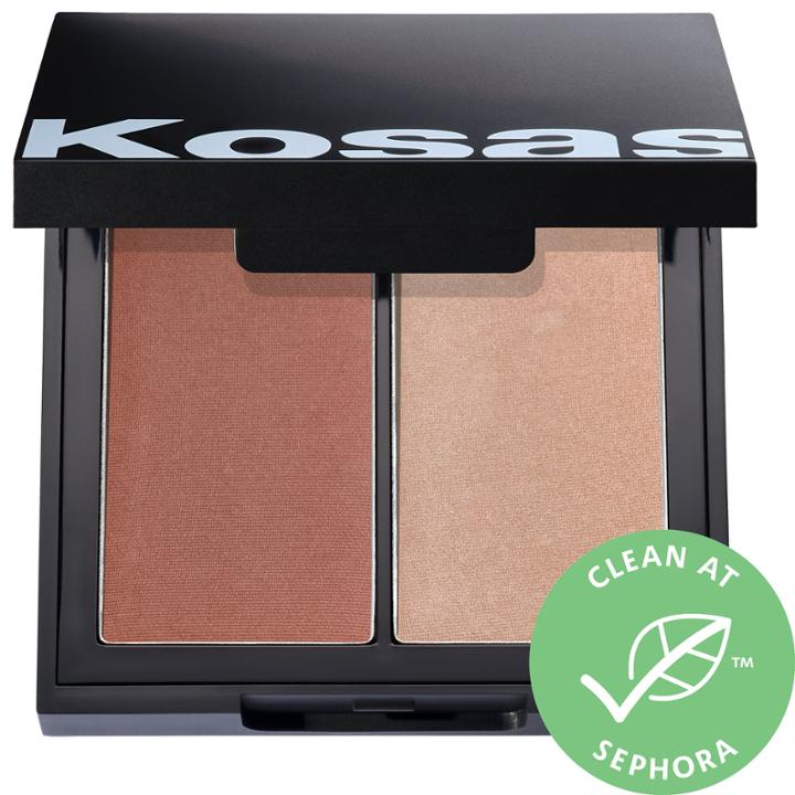 Kosas Color & Light: Pressed Powder Blush & Highlighter Duo Contrachroma 0.32 Oz/ 9 G