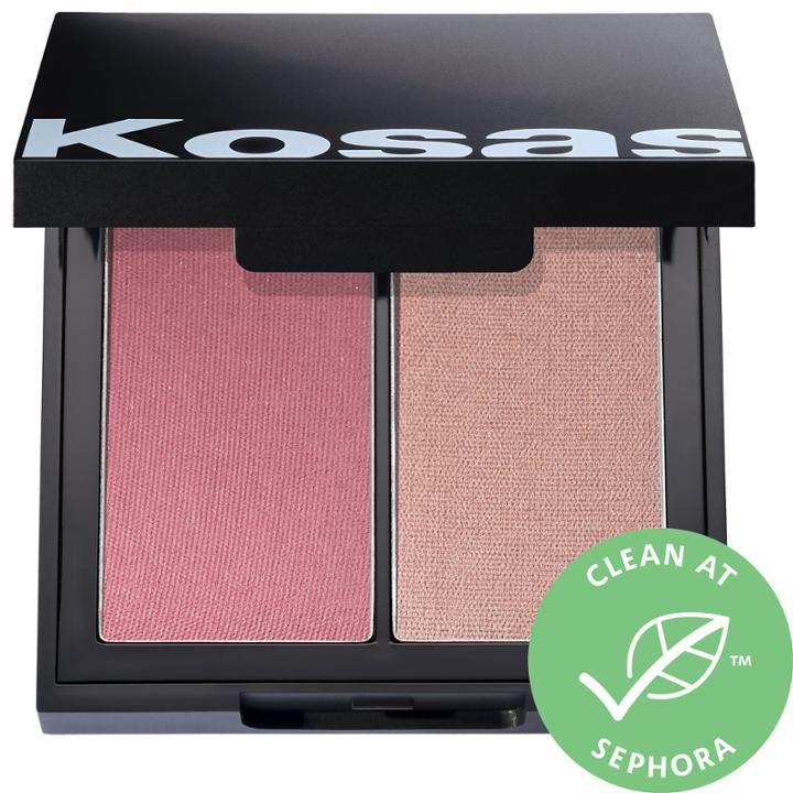 Kosas Color & Light: Pressed Powder Blush & Highlighter Duo Longitude Zero High Intensity 0.32 Oz/ 9 G