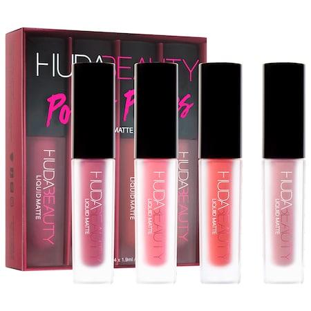 Huda Beauty Liquid Matte Minis Power Pinks 4 X 0.064 Oz/ 1.9 Ml